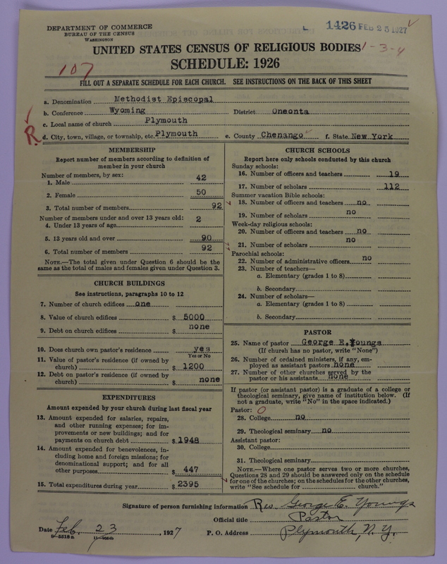 Scan of Methodist Episcopal Church: 1426