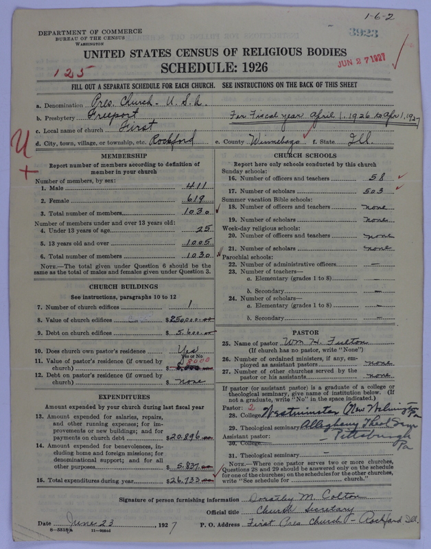 Scan of Presbyterian Church in the United States of America: 3923