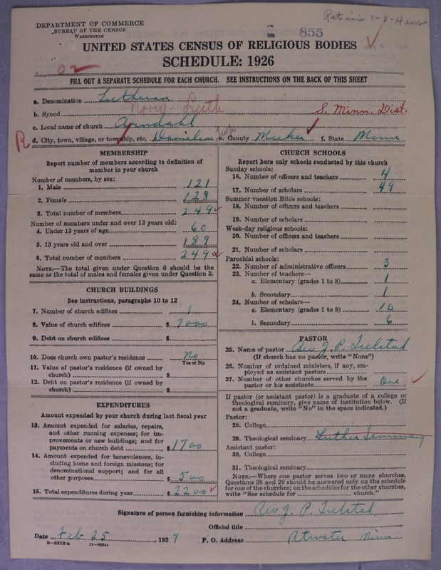Scan of Norwegian Lutheran Church of America: 855
