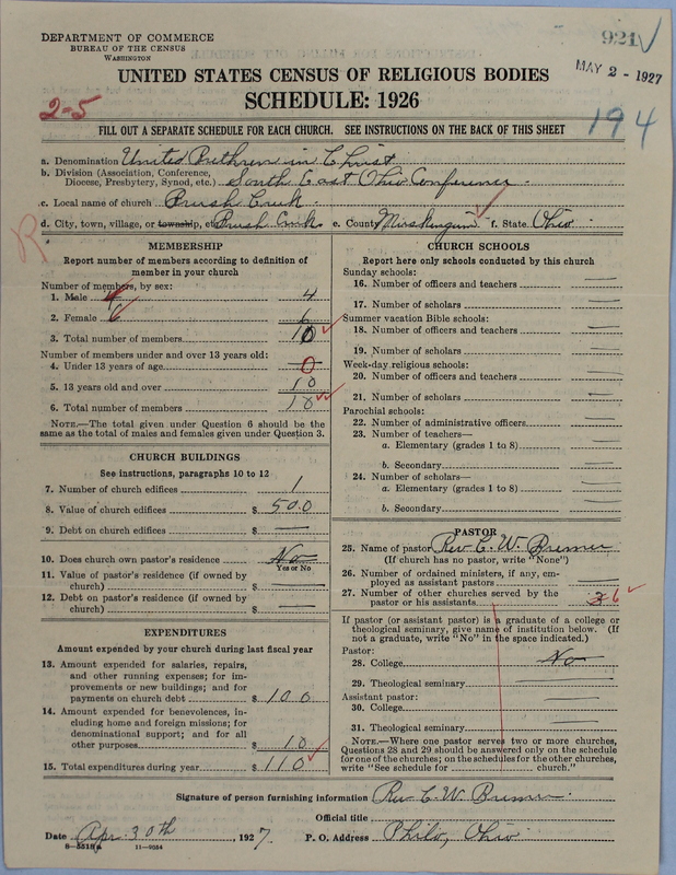 Scan of Church of the United Brethren in Christ: 921