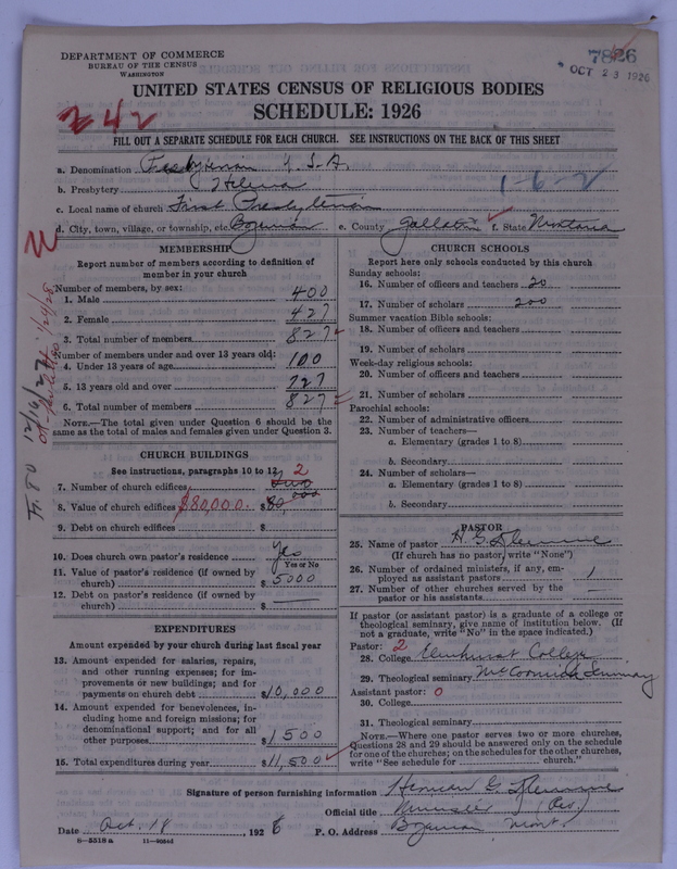 Scan of Presbyterian Church in the United States of America: 7826