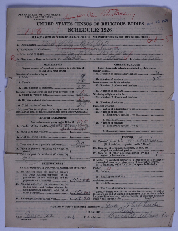 Scan of Free Will Baptists: 2