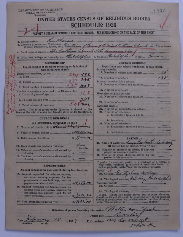 Scan of United Lutheran Church in America: 1540