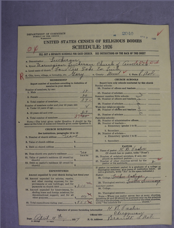 Scan of Norwegian Lutheran Church of America: 2040