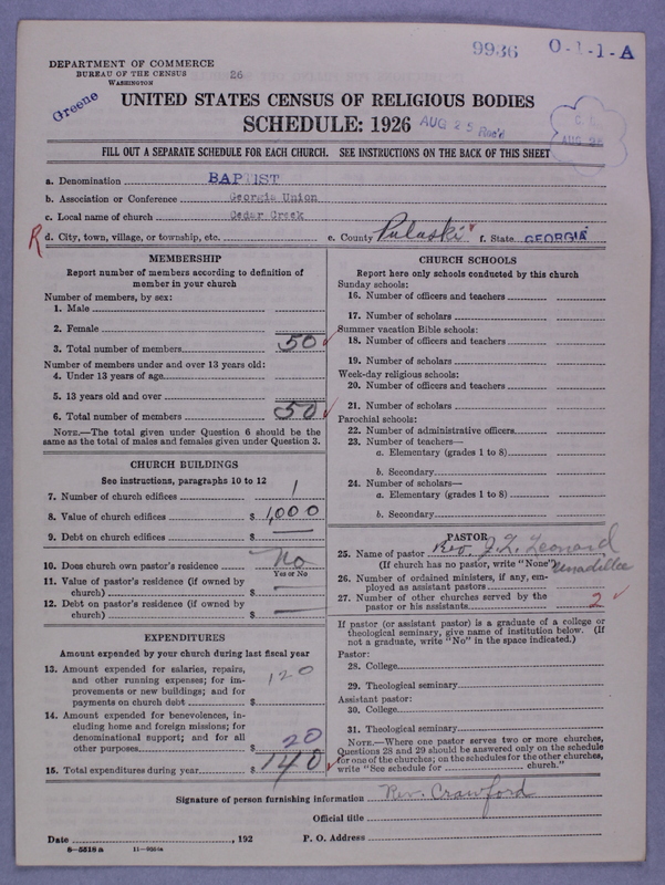 Scan of Negro Baptists: 9936