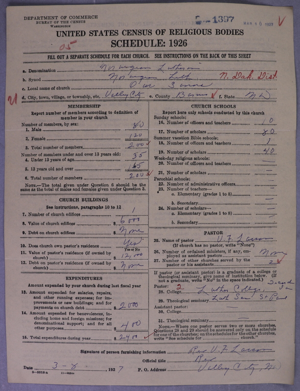 Scan of Norwegian Lutheran Church of America: 1397