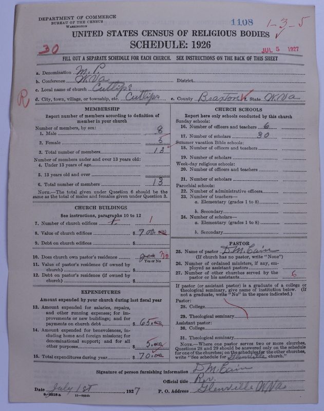 Scan of Methodist Protestant Church: 1108