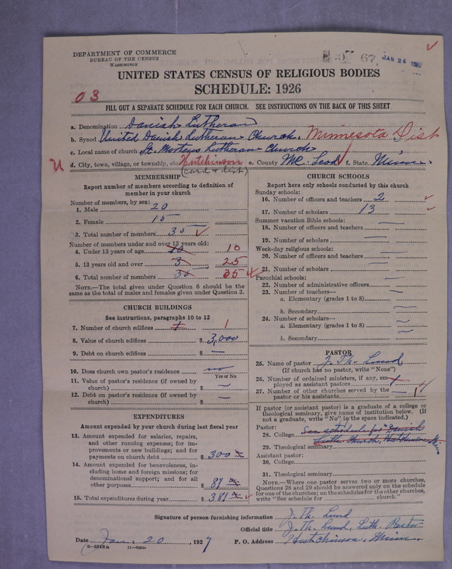 Scan of United Danish Evangelical Lutheran Church in America: 67