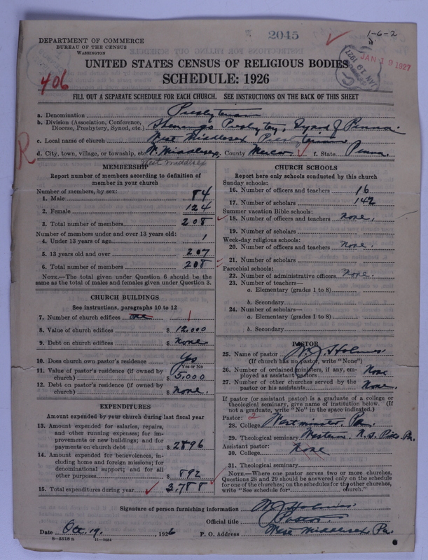 Scan of Presbyterian Church in the United States of America: 2045