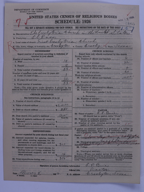 Scan of Presbyterian Church in the United States: 3165
