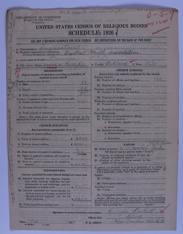 Scan of Federated Churches: