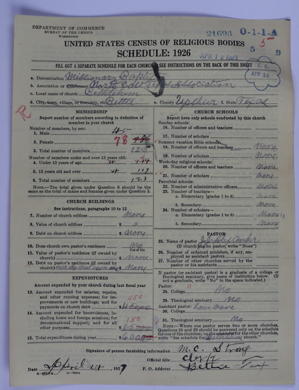 Scan of Negro Baptists: 21693