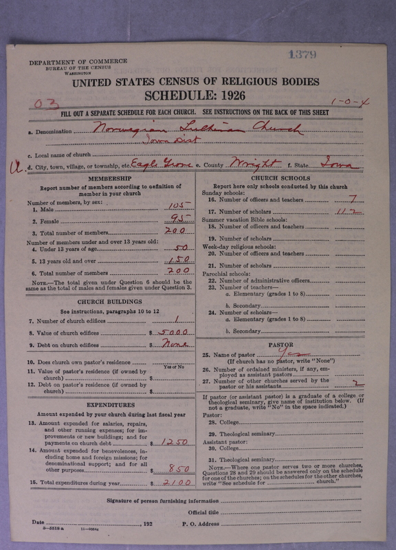Scan of Norwegian Lutheran Church of America: 1379