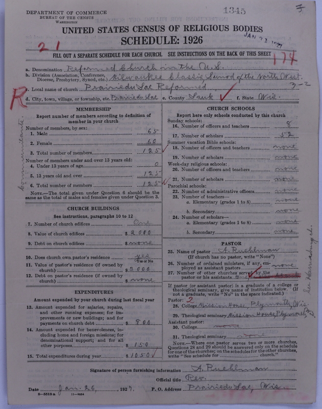 Scan of Reformed Church in the United States: 1345