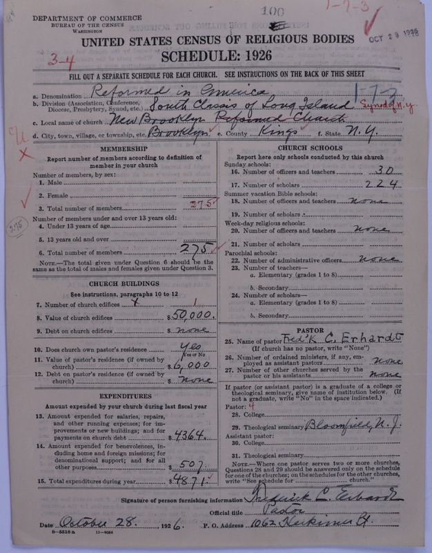 Scan of Reformed Church in America: 100