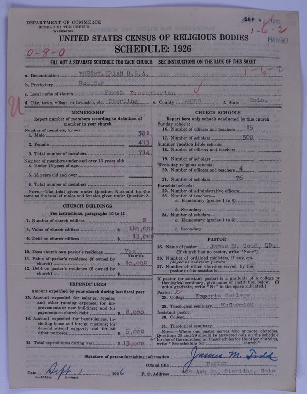 Scan of Presbyterian Church in the United States of America: 8080