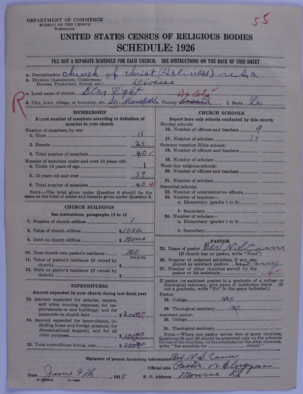 Scan of Church of Christ (Holiness) U.S.A.: 55