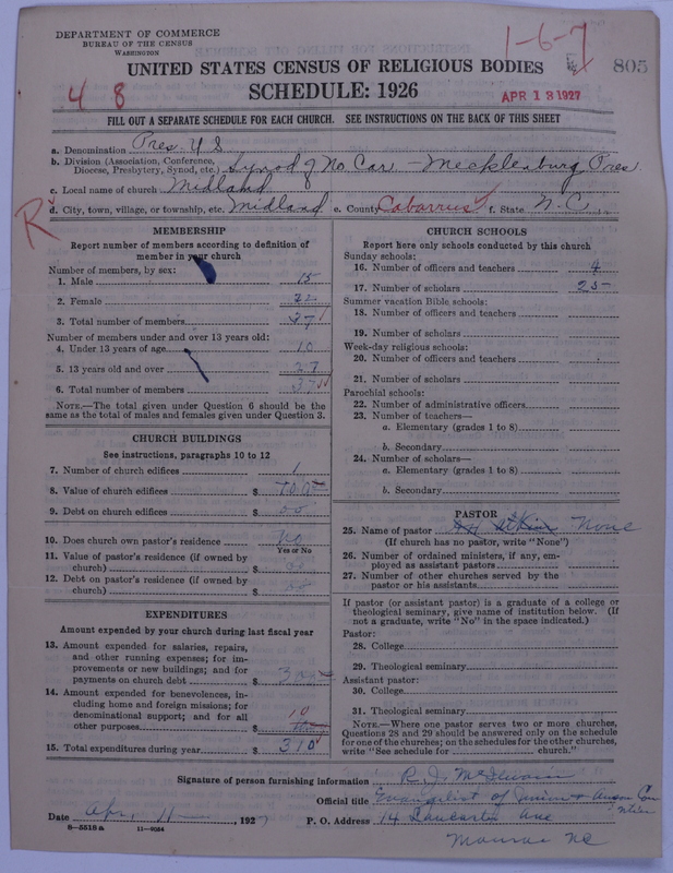 Scan of Presbyterian Church in the United States: 805