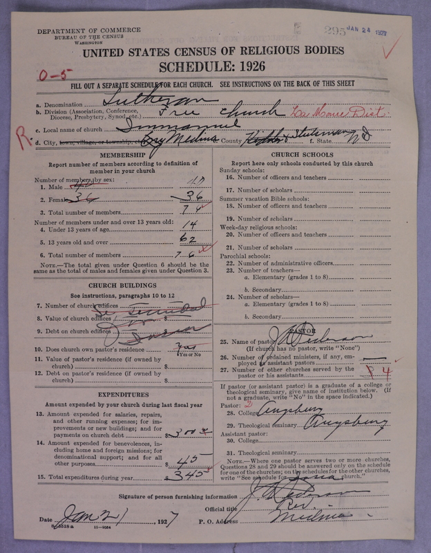 Scan of Lutheran Free Church: 295