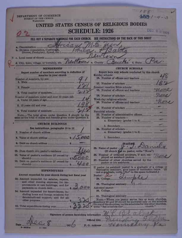 Scan of African Methodist Episcopal Zion Church: 158