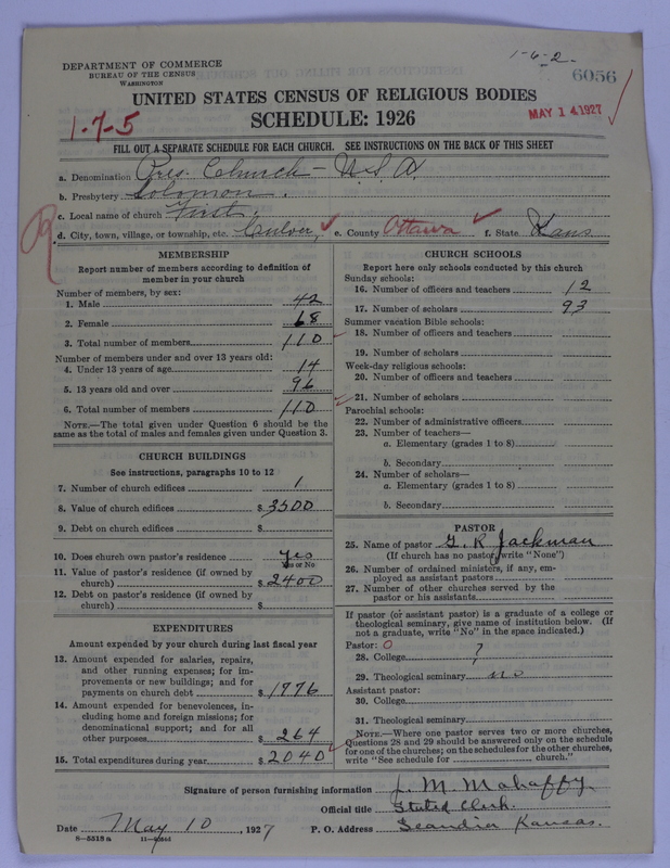 Scan of Presbyterian Church in the United States of America: 6056