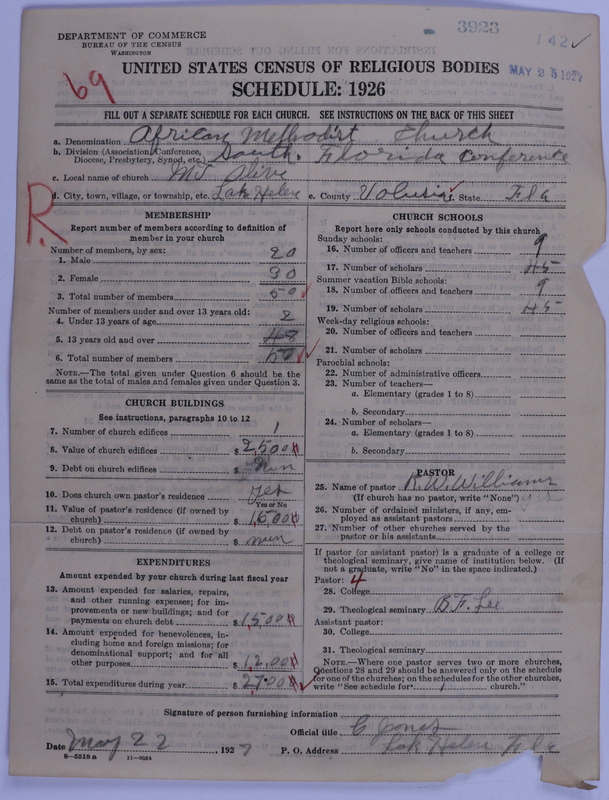 Scan of African Methodist Episcopal Church: 3923