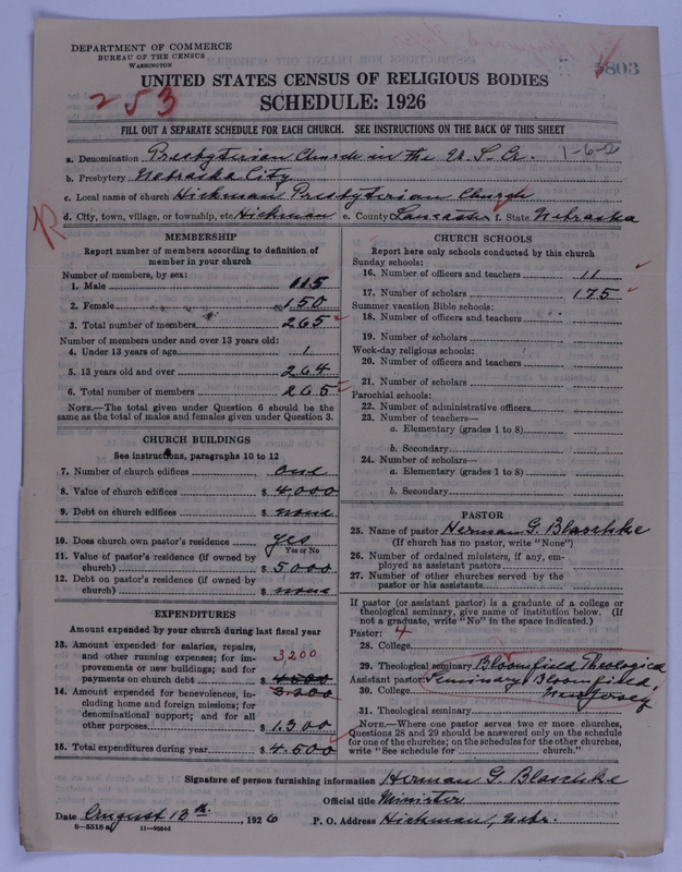 Scan of Presbyterian Church in the United States of America: 5803