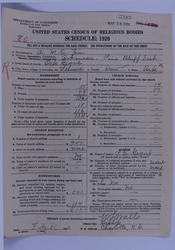 Scan of African Methodist Episcopal Zion Church: 2345