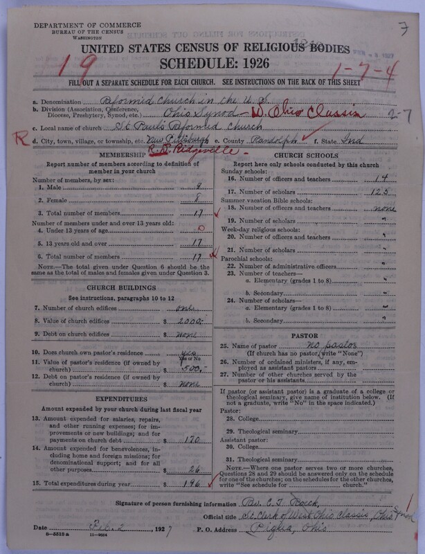 Scan of Reformed Church in the United States: 1242