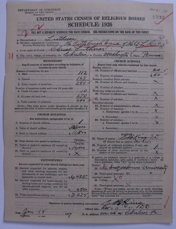 Scan of United Lutheran Church in America: 1732