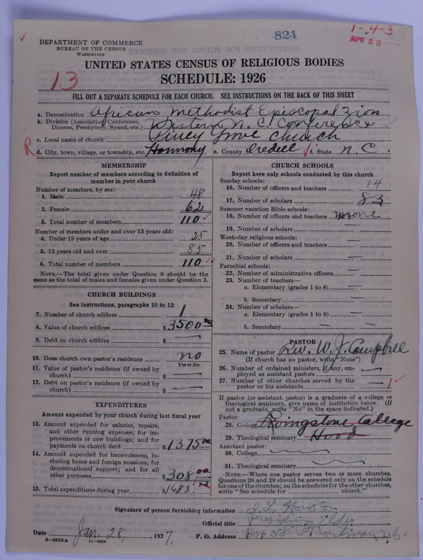 Scan of African Methodist Episcopal Zion Church: 824