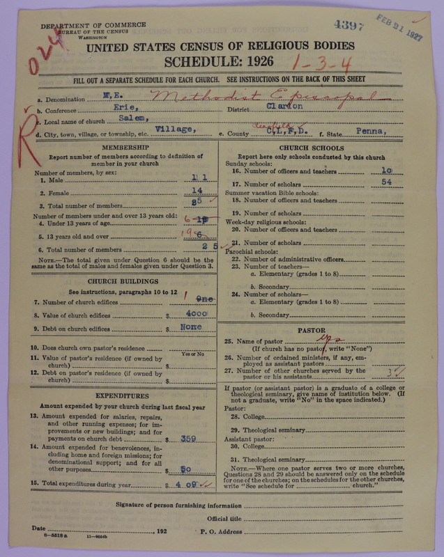 Scan of Methodist Episcopal Church: 4397