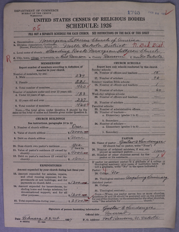 Scan of Norwegian Lutheran Church of America: 1745