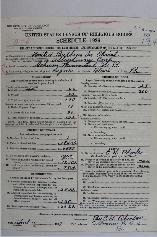 Scan of Church of the United Brethren in Christ: 89