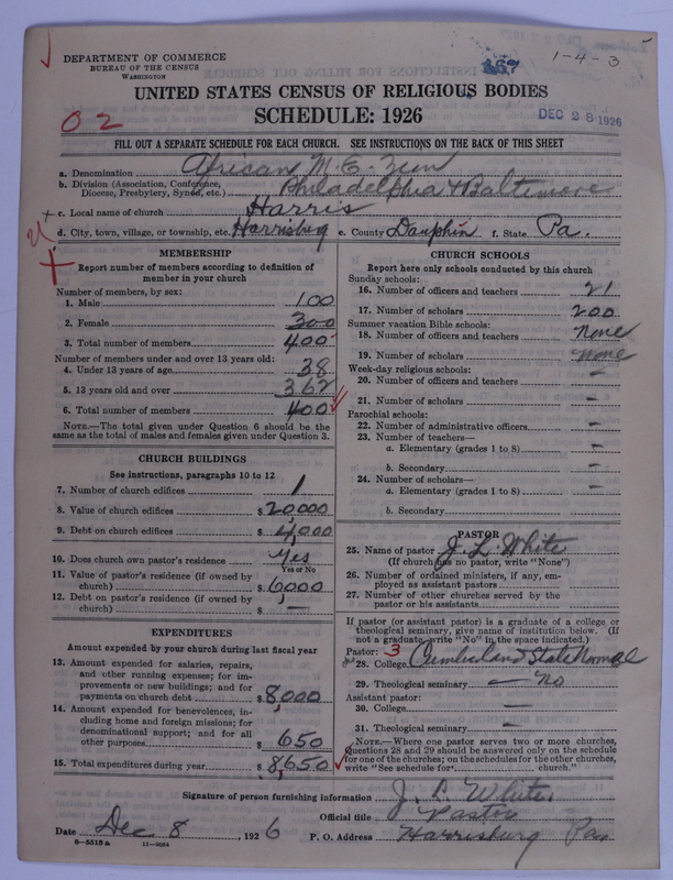 Scan of African Methodist Episcopal Zion Church: 167