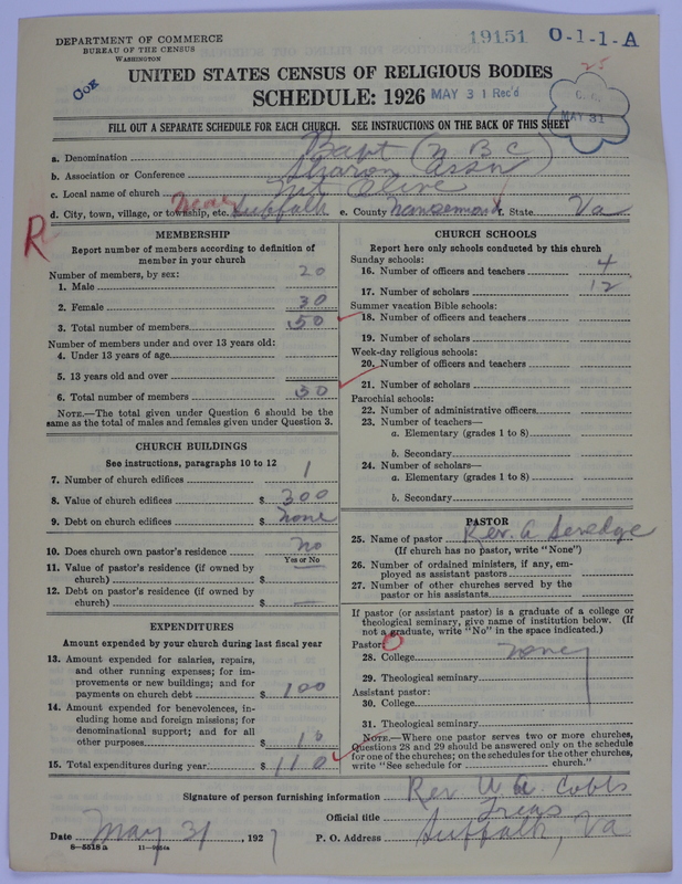 Scan of Negro Baptists: 19151
