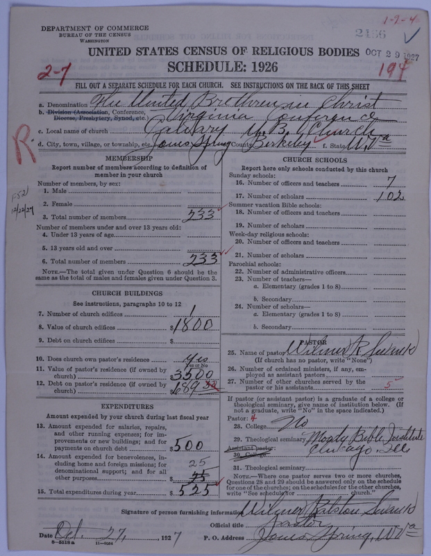 Scan of Church of the United Brethren in Christ: 2466
