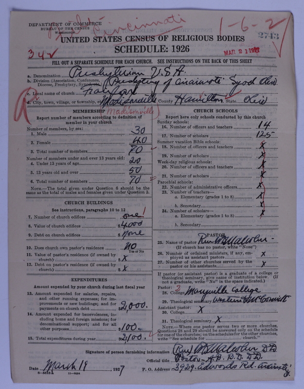 Scan of Presbyterian Church in the United States of America: 2743