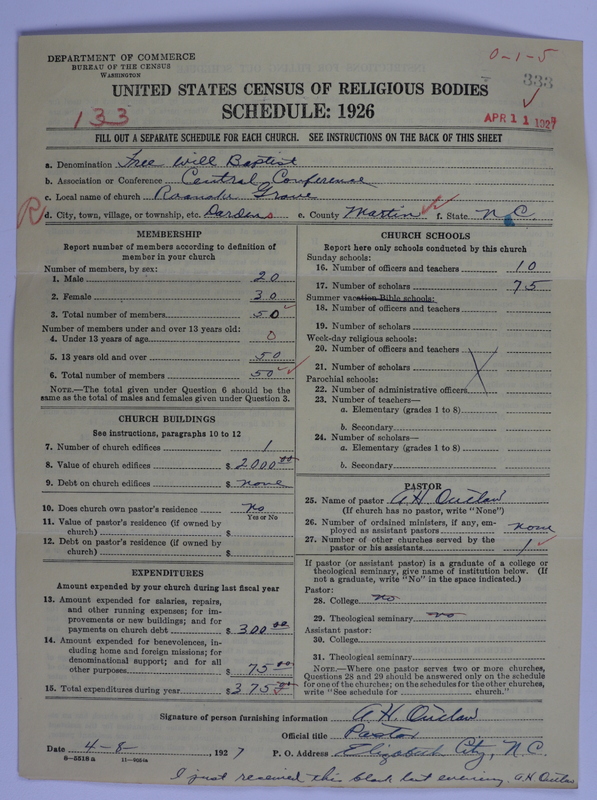 Scan of Free Will Baptists: 333