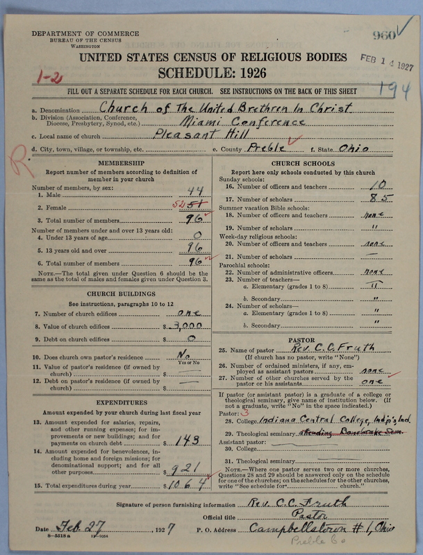 Scan of Church of the United Brethren in Christ: 960