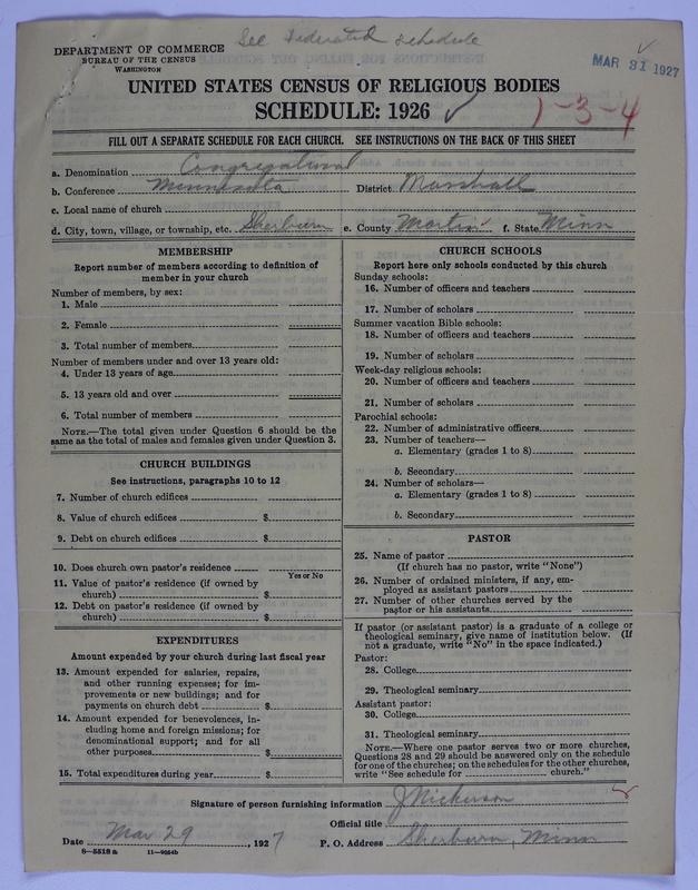 Scan of Federated Churches: