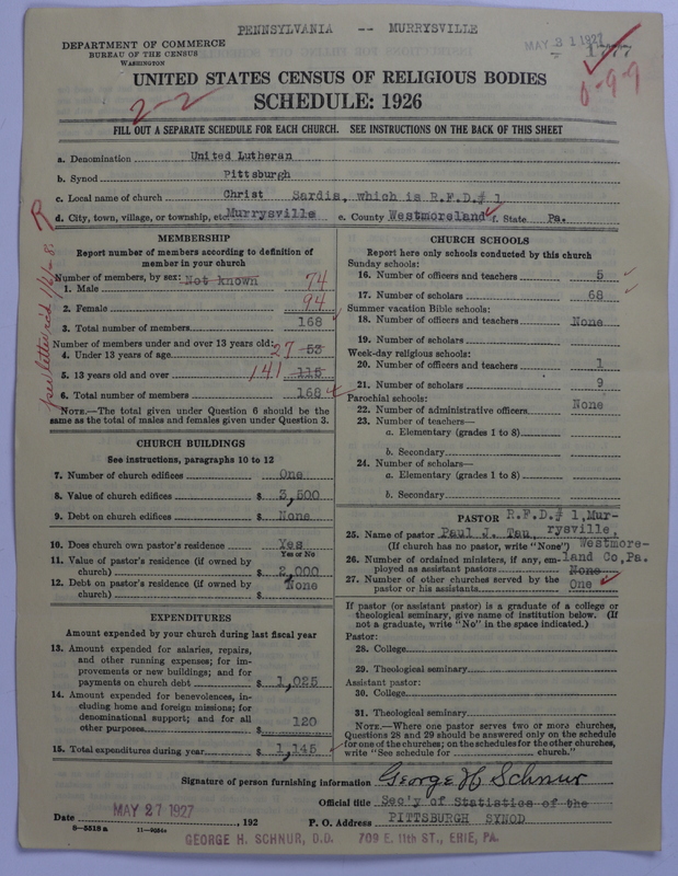 Scan of United Lutheran Church in America: 1777