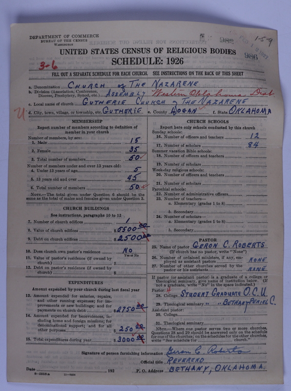 Scan of Church of the Nazarene: 986
