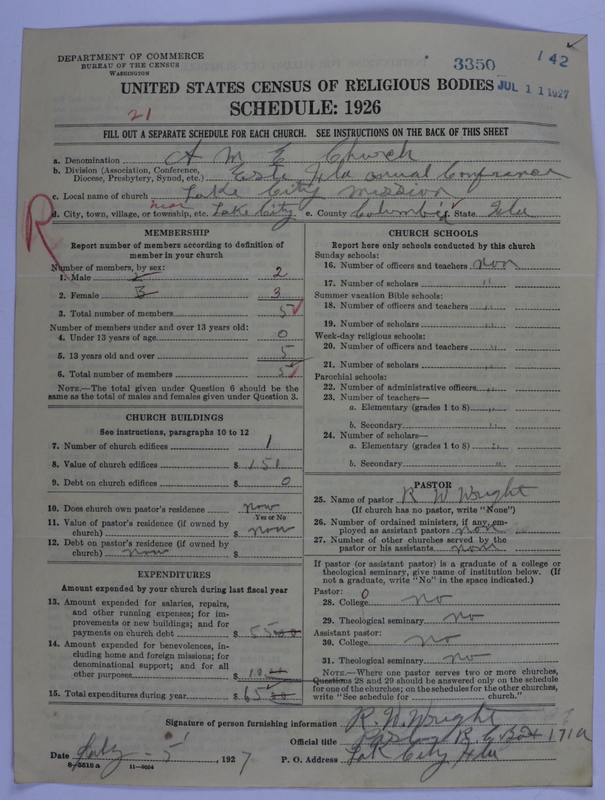 Scan of African Methodist Episcopal Church: 3350