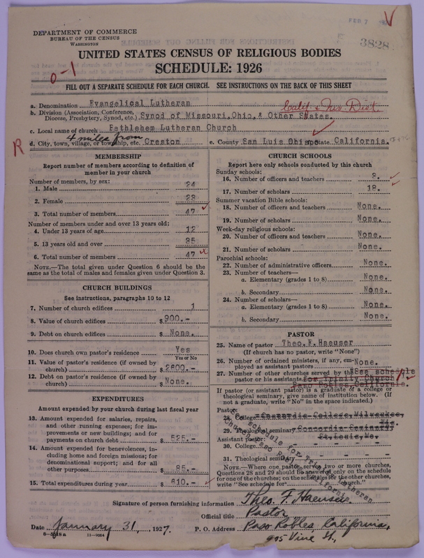 Scan of Evangelical Lutheran Synodical Conference of America: Evangelical Lutheran Synod of Missouri, Ohio, and Other States: 3828