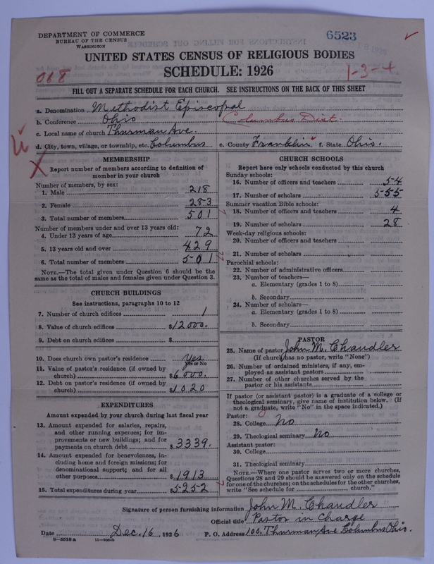 Scan of Methodist Eiscopal Church: 6523