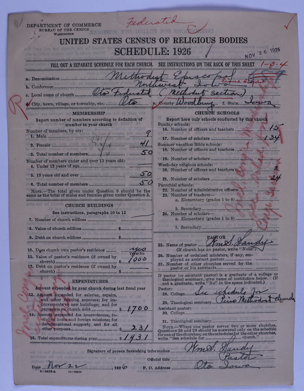 Scan of Federated Churches: