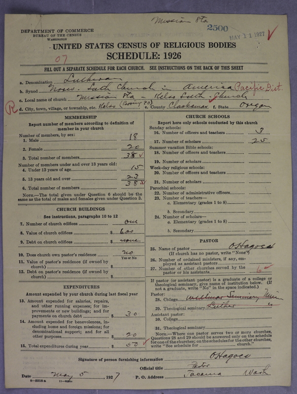 Scan of Norwegian Lutheran Church of America: 2501