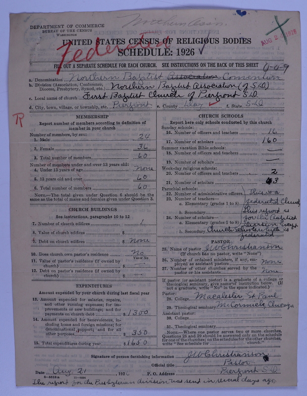Scan of Federated Churches: