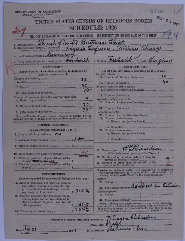 Scan of Church of the United Brethren in Christ: 2378